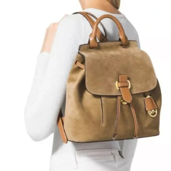 MICHAEL KORS ROMY SUEDE AND LEATHER BACKPACK main image 5